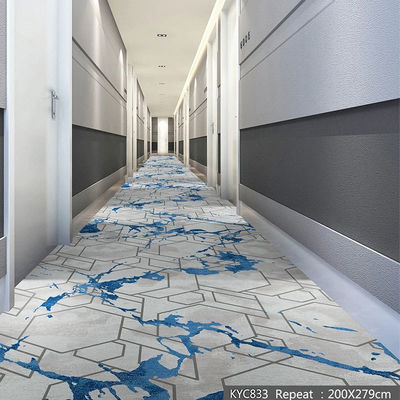 Jute ou PP Backing Nylon Printed Striped Carpet em 36 opções de cores para o corredor do hotel
