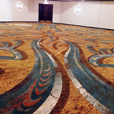 Série AX-CC Elegante Padrão Floral Tapete de Casino de Parede a Parede para Sala de Reuniões do Hotel