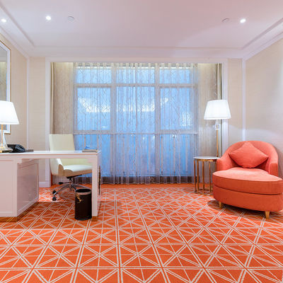 Tapete vermelho Axminster Custom Wool/Nylon/PP Tufted Tapete para quartos de hotel sala de estar