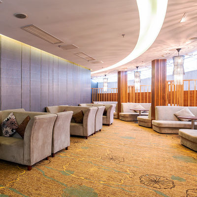 Tapete de parede a parede moderno de luxo para quarto de hotel tapete de salão impresso à prova de fogo