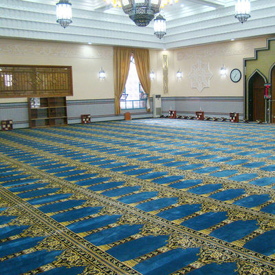 Custom Soft Axminster Wool Nylon Mosque Carpet para Sala de Reuniões Hotel Living Fireproof