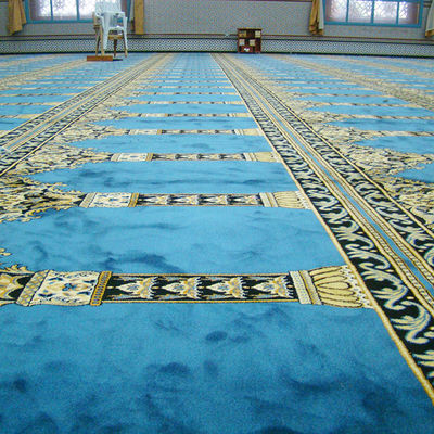 Custom Soft Axminster Wool Nylon Mosque Carpet para Sala de Reuniões Hotel Living Fireproof