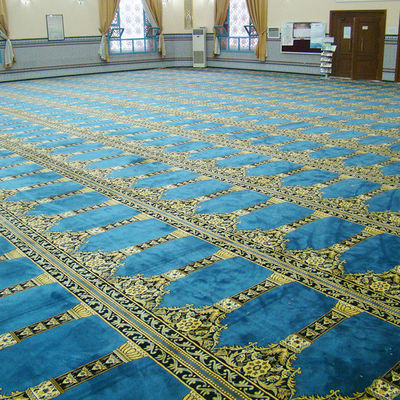 Tapete de nylon de lã Axminster suave para mesquita Sala de reuniões de oração Cobertura de piso personalizada