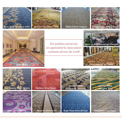 Piso do Salão de Banquetes Retangular Tapete de Nylon Impecível a Fogo 2m x 4m em Design Listrado Azul