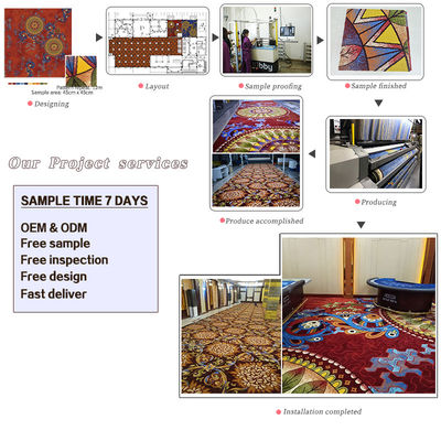 Sala de baile e quarto de hotel Rectângulo Axminster Hotel Tapete TAPI Nylon Moquete impresso