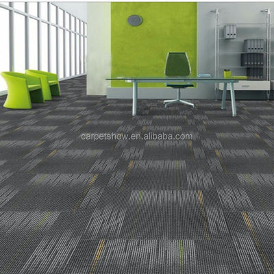 100*100cm de Nylon Modular Office Carpet Tiles com 4,5mm de altura de pilha para espaços comerciais