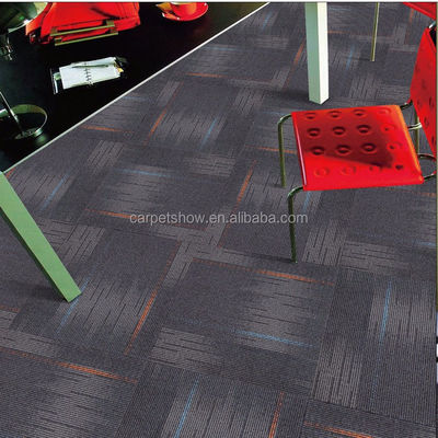 100*100cm de Nylon Modular Office Carpet Tiles com 4,5mm de altura de pilha para espaços comerciais