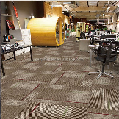 100*100cm de Nylon Modular Office Carpet Tiles com 4,5mm de altura de pilha para espaços comerciais