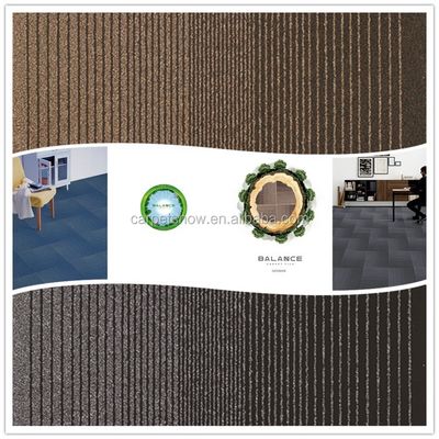 6 Cores Máquina Tufted Loop Pile Nylon Carpet Tile insonorizado com padrão abstrato