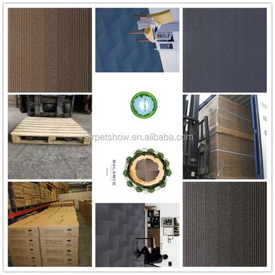 6 Cores Máquina Tufted Loop Pile Nylon Carpet Tile insonorizado com padrão abstrato