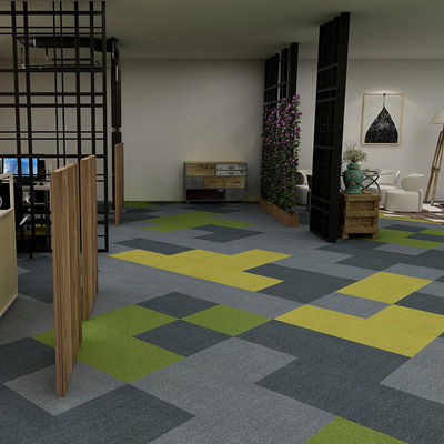 Quadrados Carpetes de escritório de nylon à prova de fogo para piso Carpetes comerciais de escritório