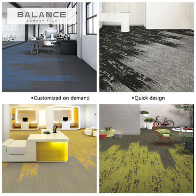 Sala de escritório comercial de nylon estilo moderno PVC 25 * 100 Carpet Tile com design moderno