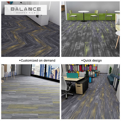 Moderno estilo de design de telhas de carpete de escritório com PVC e 100% de nylon Resilya