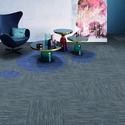 Medium Pile Plain Line Style Feito Nylon/PP Office Carpet Tiles para Casa a partir de personalizado