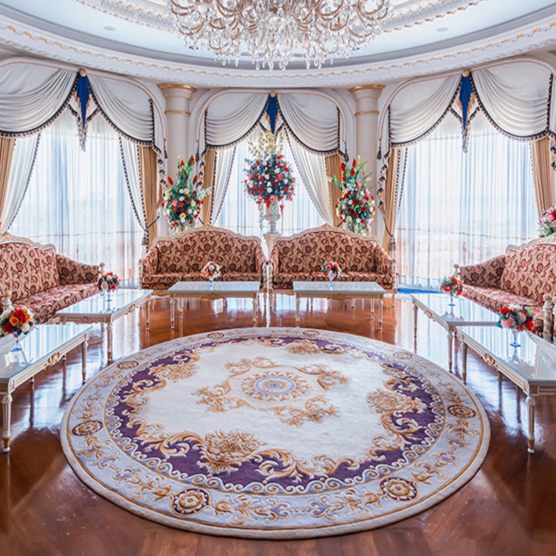 Tapetes de lã de mão de seda estilo padrão para sala de estar sala de jantar corredor villa