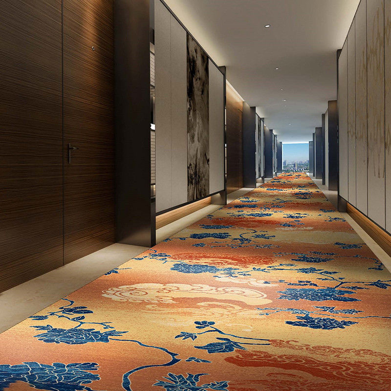 Commercial Luxo Moderno Axminster Tapete para 5 estrelas Hotel Lobby Design Parede a parede