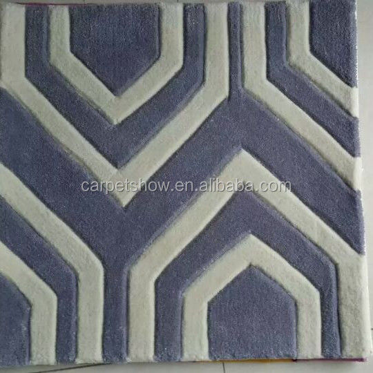 Tapete oriental feito à mão de lã tufted em pilha de loop com design e cor personalizáveis