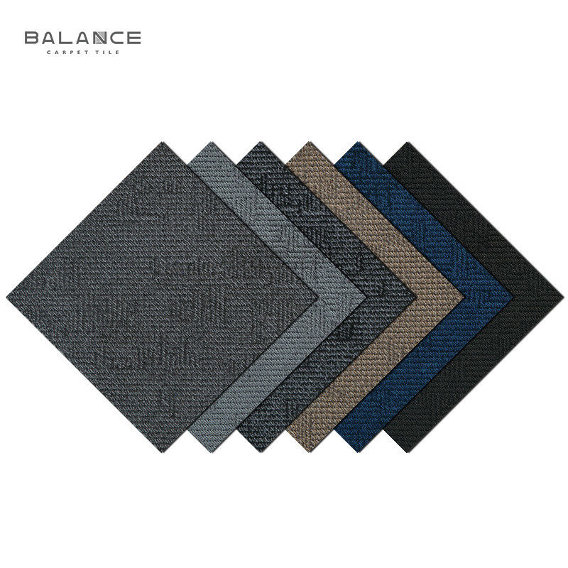 Mulit Level Loop Pile 50x50cm ou Plank Commercial Carpet Tile 100% SD Nylon Modular
