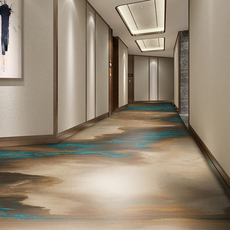 Tapete de nylon de design de planta impresso em 3D personalizado para corredores de hotéis