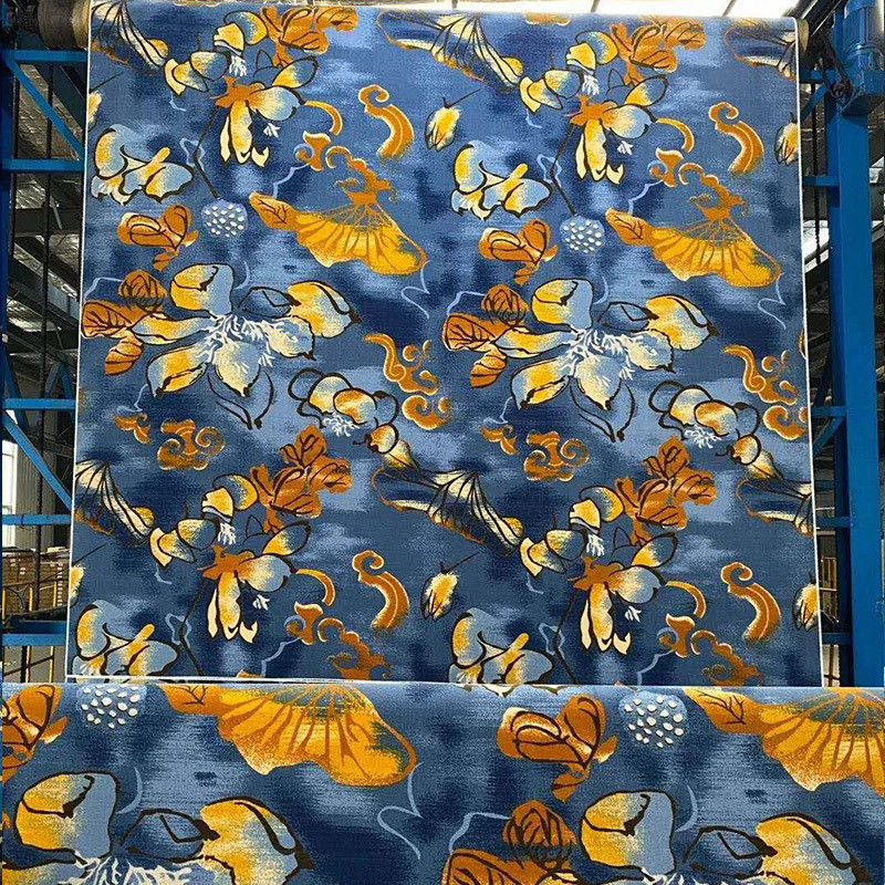 Design floral retangular de lã tufted material de PP Nylon tapete impresso para área de lobby