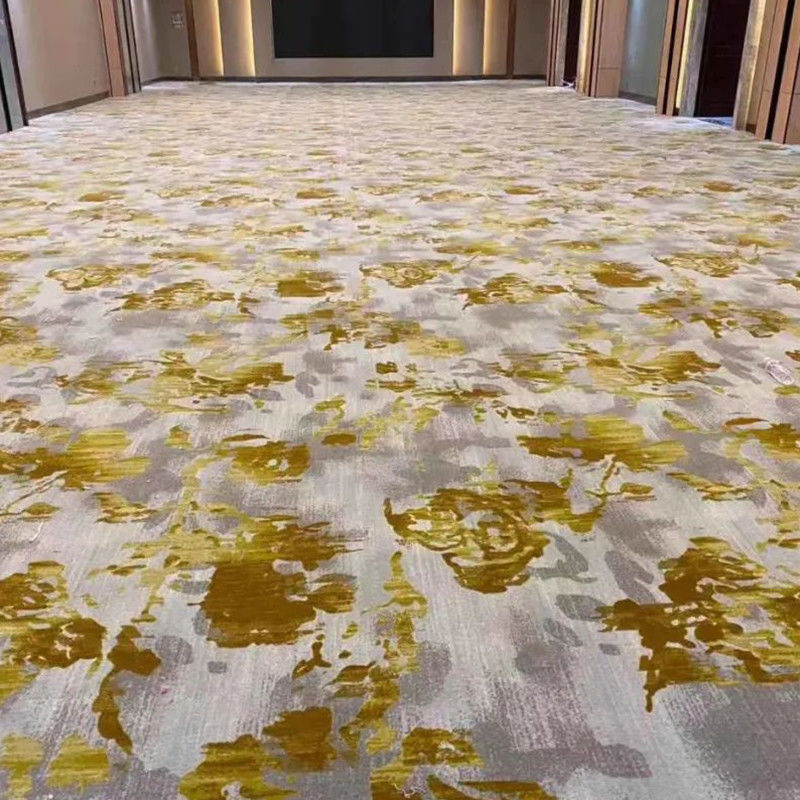Modelo Abstract Tapete dourado roxo do Axminster Casino Feito de 80% de lã e 20% de nylon