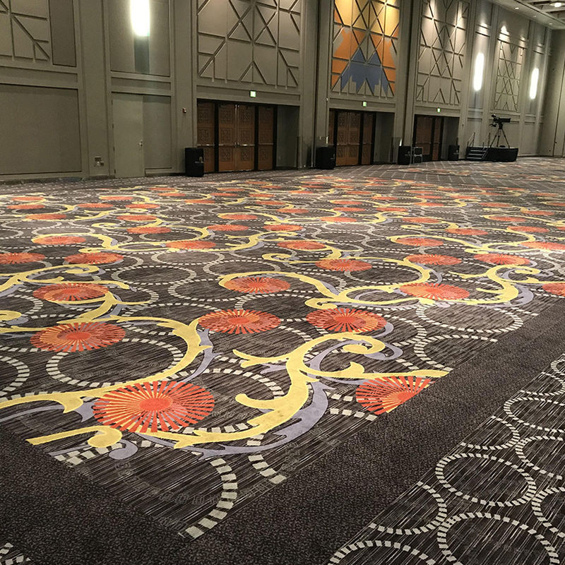 80% de lã 20% de nylon Stock Design Tapete floral impresso para quarto de hotel em estilo moderno