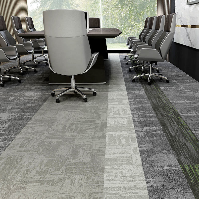 Carpetes modulares para escritórios comerciais em grey loop pile nylon com suporte de PVC comercial