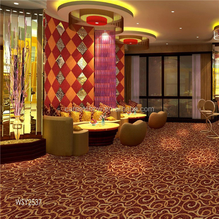 Tapete de cinema Axminster de cor personalizada para o cinema Broadloom Tapete de piso