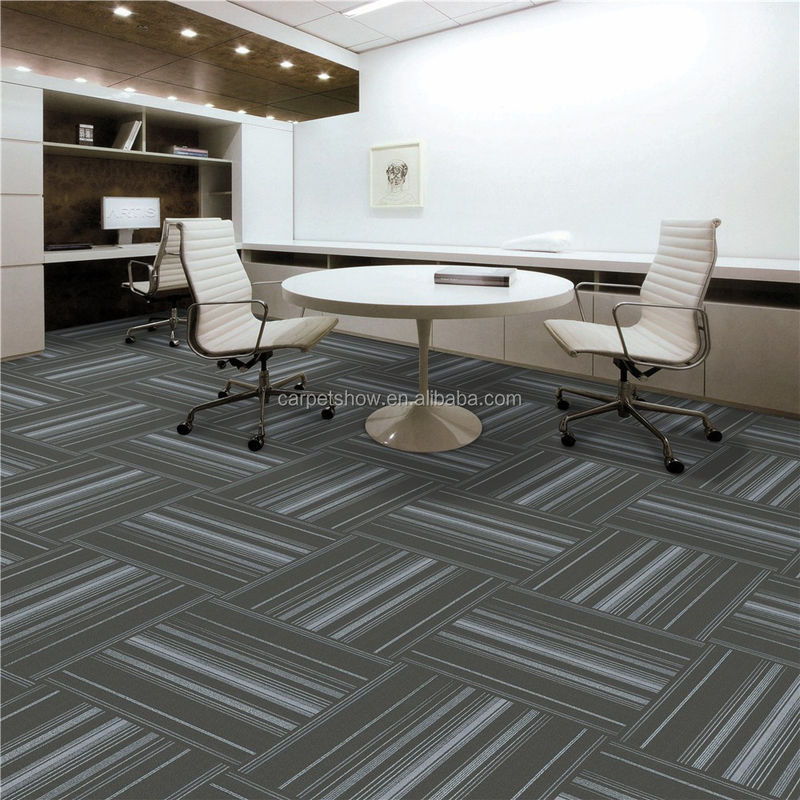 500mm*500mm PP Modular Carpet Tile PVC Backing Machine Made Carpet para quarto