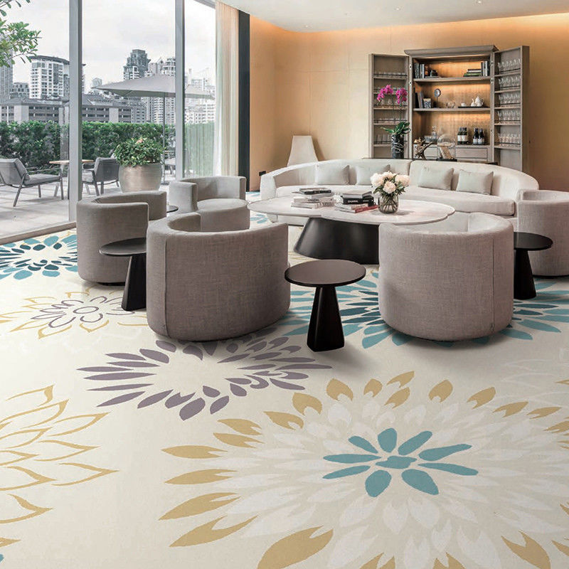Custom 5 Star Hotel Banquete Hall Tapete e tapete para espaço comercial piso retangular