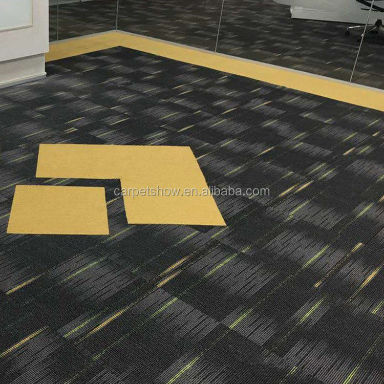 100*100cm de Nylon Modular Office Carpet Tiles com 4,5mm de altura de pilha para espaços comerciais