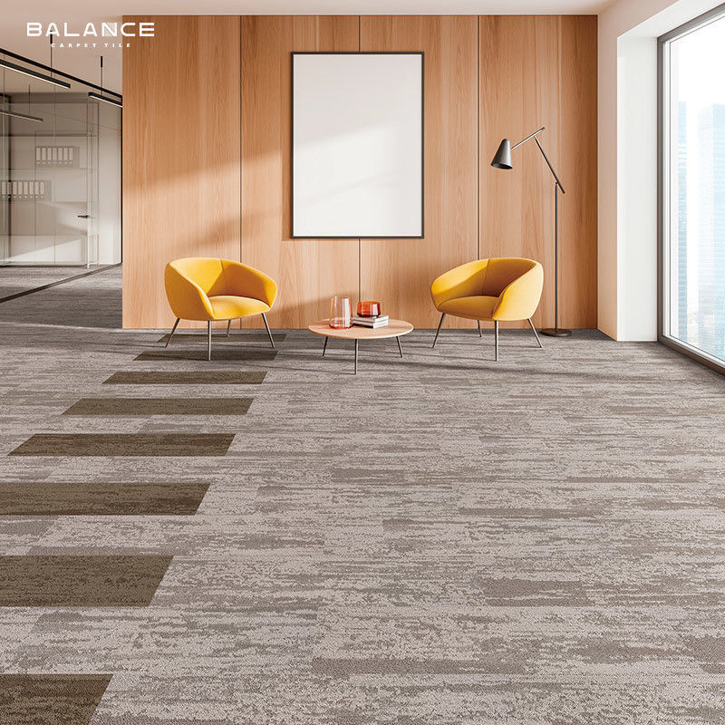 Commercial 100% SD Nylon Modular Carpet Tile com altura de pilha 2,5-6,5 mm e poliéster