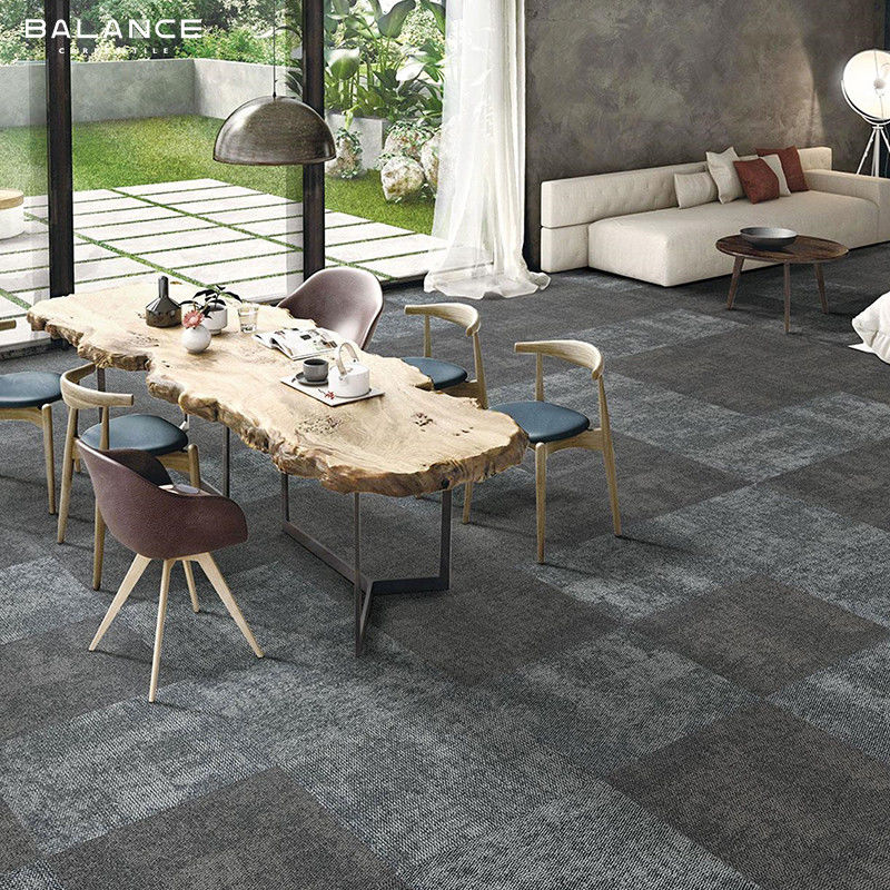 MACHINE MADE Fashion Office Room Plain Nylon/PP Carpet Tiles para o luxo moderno